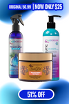 $25 Bundle - Miracle Drops Leave-In, SoulFed Peach Styler Gel + Therapeutic The Answer - BDAY