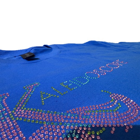 Kaleidoscope Bling Tee - Blue
