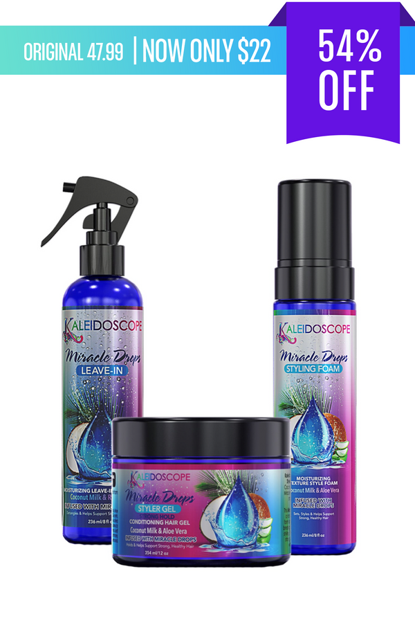 3 for $22 - Miracle Drops Styler Foam, Styler Gel + Leave In- TFAS