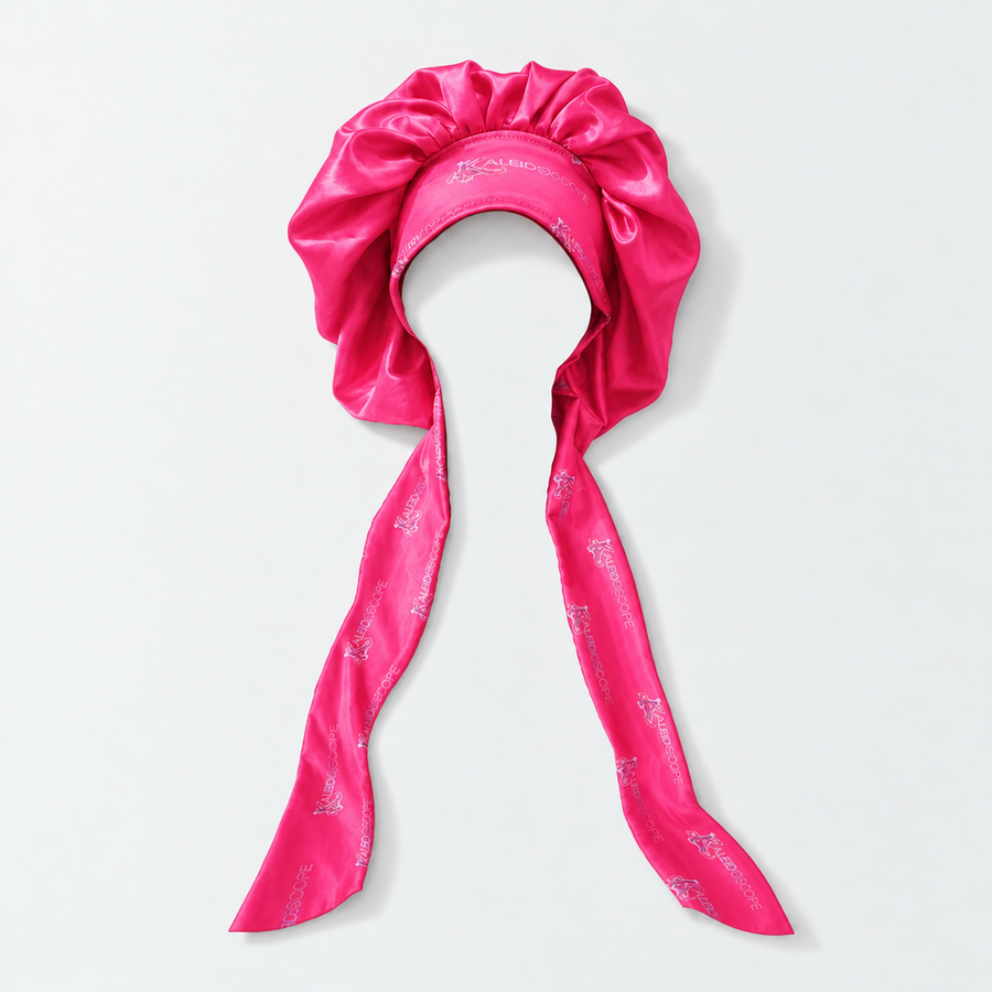 Pink Kaleidoscope Satin Bonnet