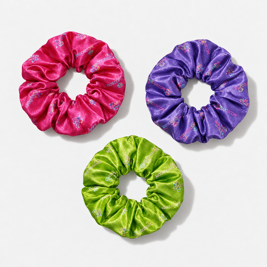Kaleidoscope Satin Scrunchies (3pk)