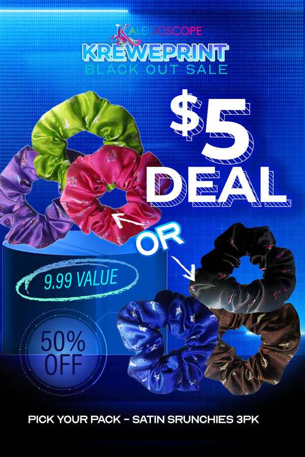 $5 Deal - Satin Srunchies 3pk - BF25