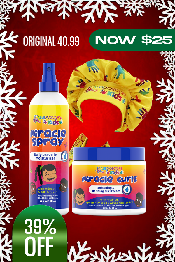 $25 Deal - Kids Miracle Curl + Miracle Spray + Yellow Satin Bonnet