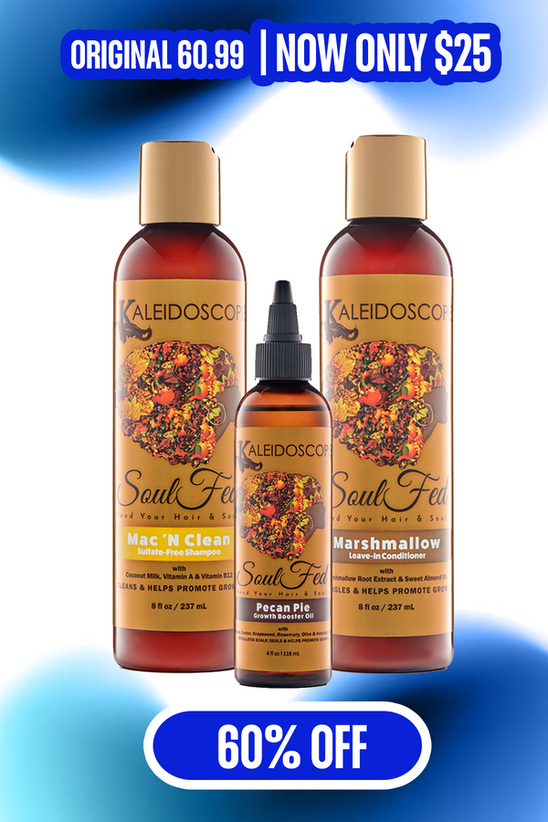 $25 Bundle - SoulFed Shampoo, SoulFed Conditioner + Pecan Growth Booster Oil - BDAY
