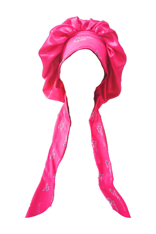 Pink Kaleidoscope Satin Bonnet