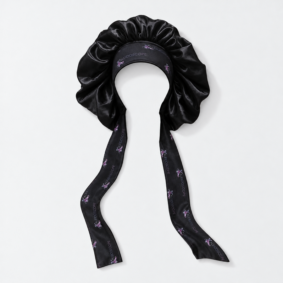 Black Onyx Satin Bonnet