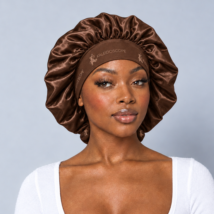 Beaurtiful Brown SoulFed Satin Bonnet
