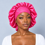Pink Kaleidoscope Satin Bonnet