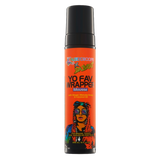 Da Brat Yo Fav Wrapper Mousse with Illustration of Da Brat and Kaleidoscope x Da Brat Logo on Front, Orange Bottle